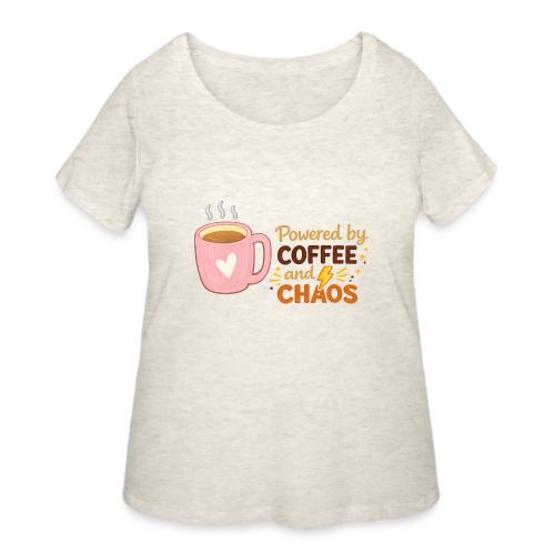 Powered by Coffee and Chaos - Women's Curvy T-Shirt