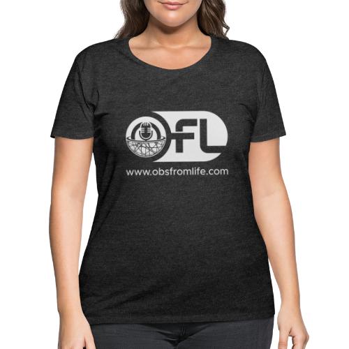 Observations from Life Logo with Web Address - Women's Curvy T-Shirt