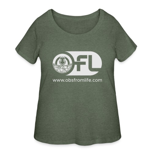 Observations from Life Logo with Web Address - Women's Curvy T-Shirt