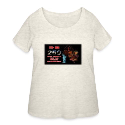 1776 - 2026 - 250 Years USA | Fireworks - Women's Curvy T-Shirt