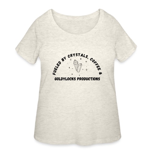 Fueled by Crystals Coffee and GP - Women's Curvy T-Shirt