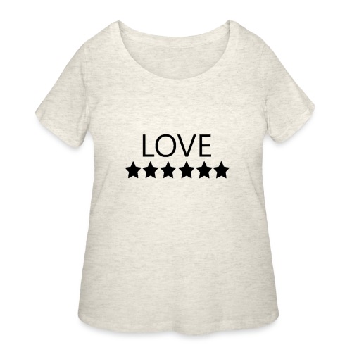 LOVE (Black font) - Women's Curvy T-Shirt