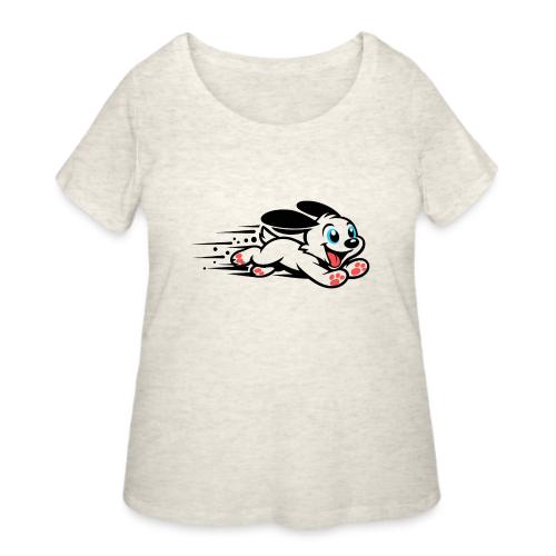Speedy Pup Sprint on the Run - Women's Curvy T-Shirt