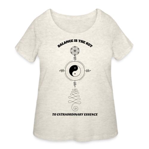 Balance is The Key To Extraordinary Essence - Women's Curvy T-Shirt