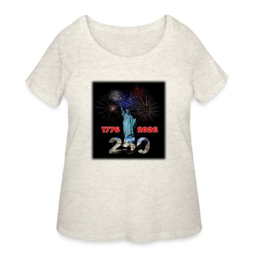 1776 - 2026 - 250 Years USA | Fireworks - Women's Curvy T-Shirt