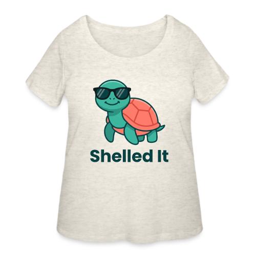 Funny Turtle Sunglasses Shelled It Cute Gift - Women's Curvy T-Shirt
