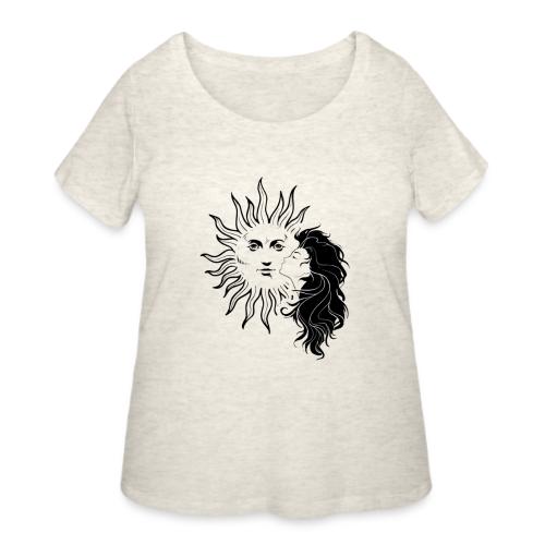 Mystical Girl & Sun - Women's Curvy T-Shirt