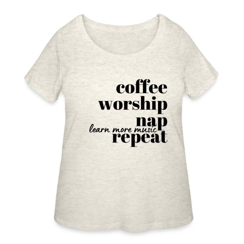 Coffee Worship Nap Tee - Women's Curvy T-Shirt