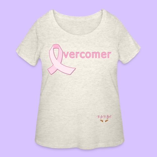 OVERCOMER - Breast Cancer Awareness - Women's Curvy T-Shirt
