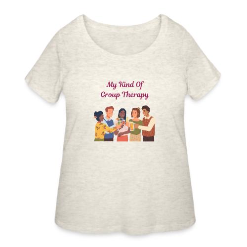 Wine Group Therapy - T-shirt grande taille pour femmes