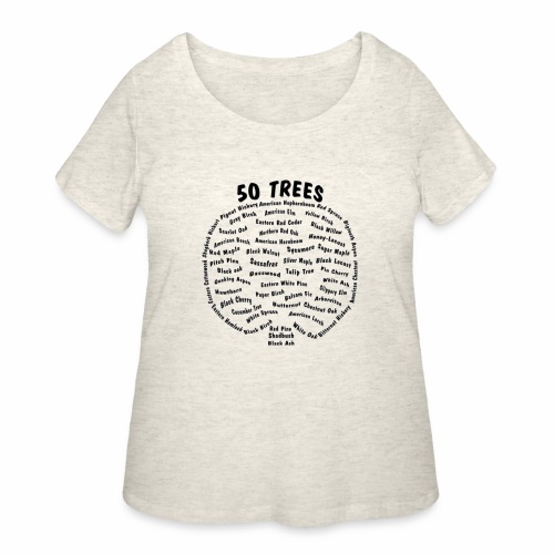 50 Trees Arbor Day Arborist Plant Tree Forest Gift - Women's Curvy T-Shirt