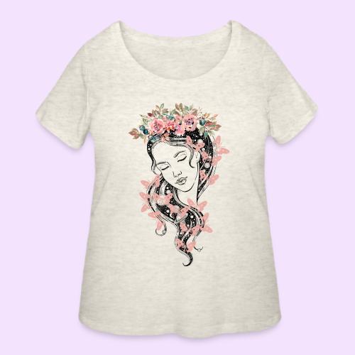 Butterfly Flower Goddess - Fairytale Design - Women's Curvy T-Shirt