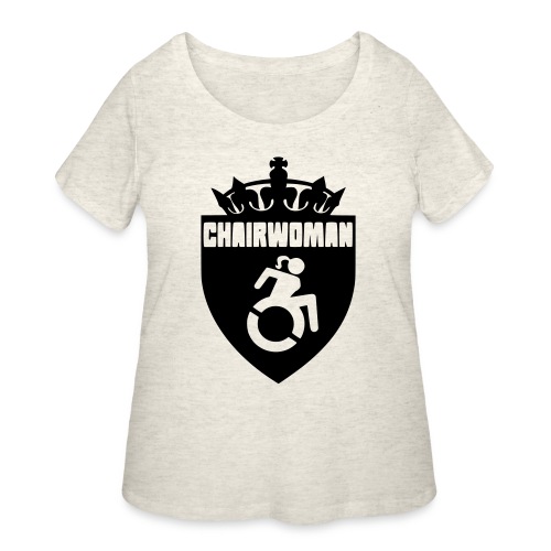 A woman in a wheelchair is Chairwoman - Women's Curvy T-Shirt