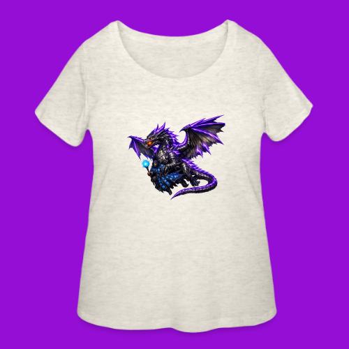 Neon Dragon and Battle Mage - Women's Curvy T-Shirt
