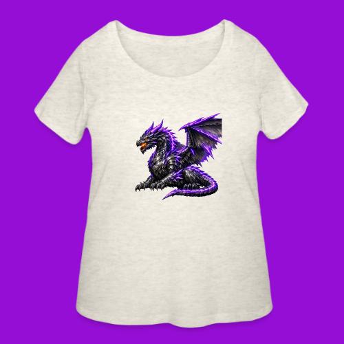 Neon Dragon at Rest - Women's Curvy T-Shirt