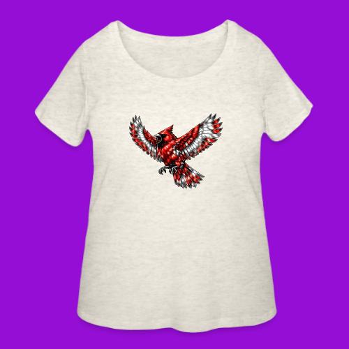 Cardinal in Flight - Women's Curvy T-Shirt