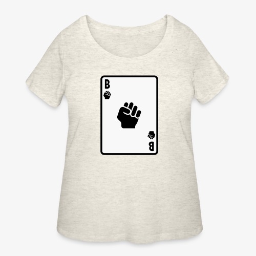 Black Fist Card - Women's Curvy T-Shirt