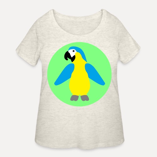 Blue-and-yellow Macaw - Women's Curvy T-Shirt
