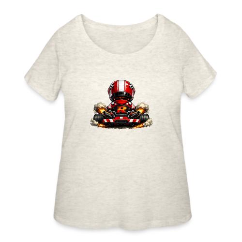 Carcadelogoracerback - Women's Curvy T-Shirt