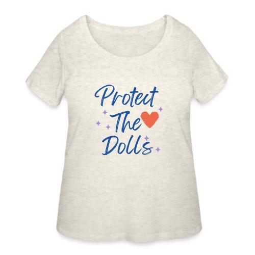 Protect The Dolls | Heart & Stars Typography - Women's Curvy T-Shirt