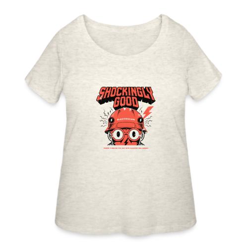 Funny Shockingly Good Electrician - Women's Curvy T-Shirt