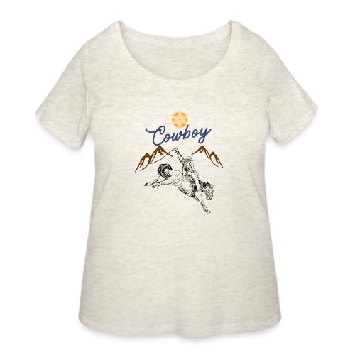 Wild West Cowboy Ride - Women's Curvy T-Shirt