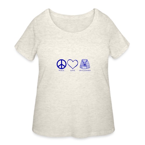 PEACE LOVE OUTLANDER - Women's Curvy T-Shirt