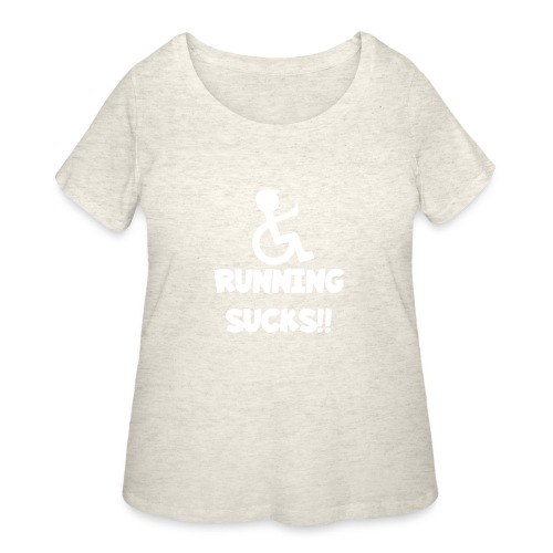 Running sucks for wheelchair users - Women's Curvy T-Shirt