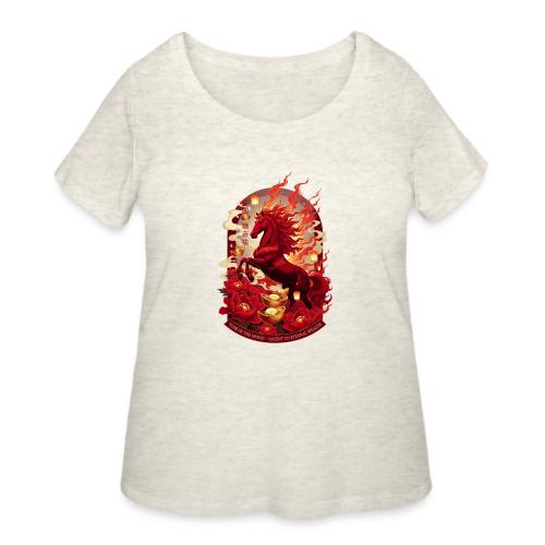 Year of the Horse Ascent T Shirt, Lunar New Year - Women's Curvy T-Shirt