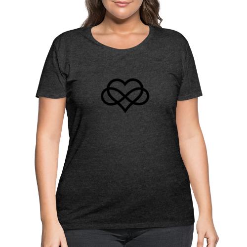 Infinity Heart (black) - Women's Curvy T-Shirt