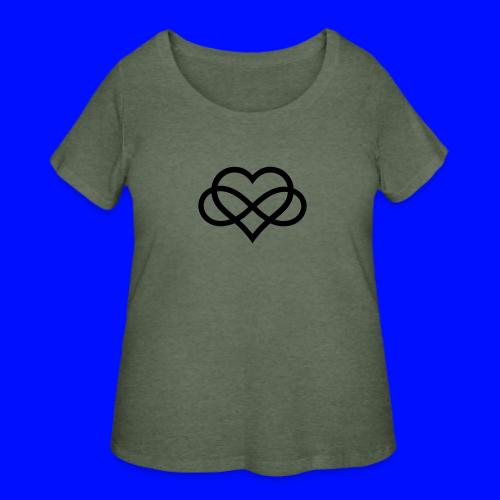 Infinity Heart (black) - Women's Curvy T-Shirt