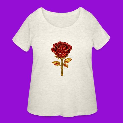 Golden Rose - Women's Curvy T-Shirt