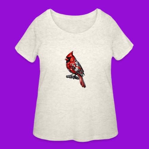 Silver Cardinal - Women's Curvy T-Shirt