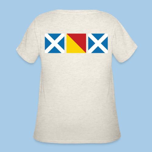 MOM - Nautical flags - Women's Curvy T-Shirt