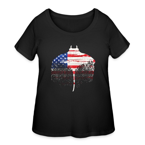 South Carolina Independence Stingray, Dark - Women's Curvy T-Shirt