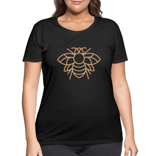 (bee_gold) - Women's Curvy T-Shirt