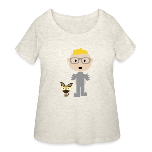 Blondie Boy Can't See Without His Eyeglasses - Women's Curvy T-Shirt