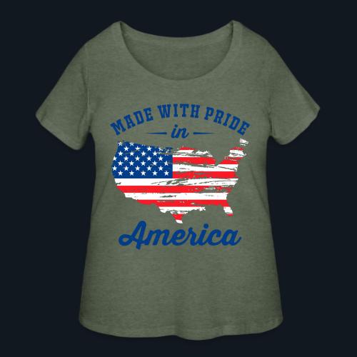 Made with pride in America - Women's Curvy T-Shirt