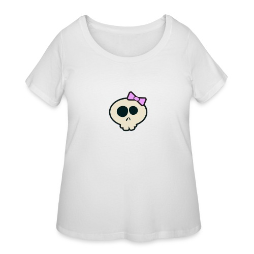 Cute Skull Lavender - Women's Curvy T-Shirt