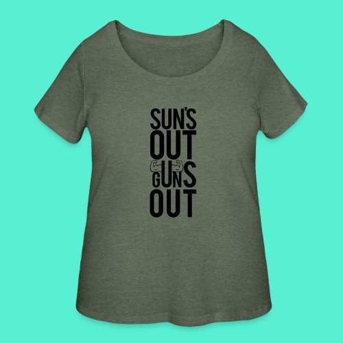 Suns Out Gym Motivation - Women's Curvy T-Shirt