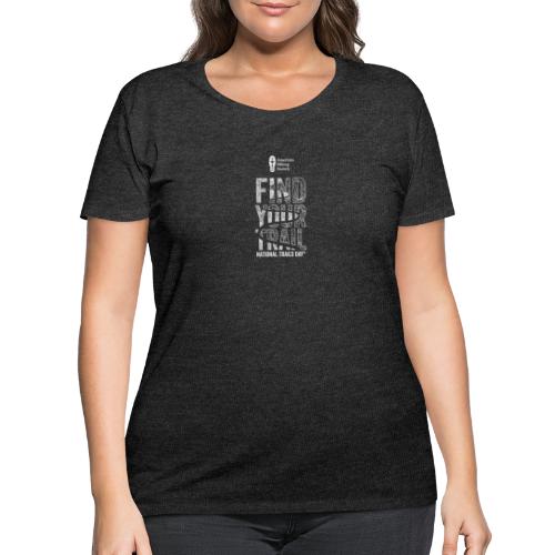 Find Your Trail Topo: National Trails Day - Women's Curvy T-Shirt