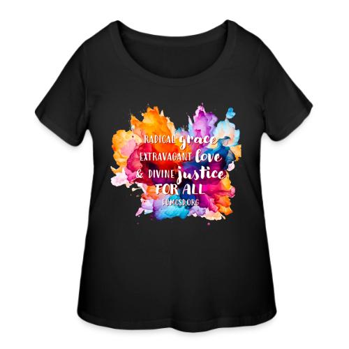 Grace Love Justice Color Splash - Women's Curvy T-Shirt