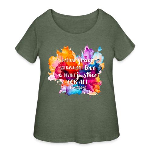 Grace Love Justice Color Splash - Women's Curvy T-Shirt