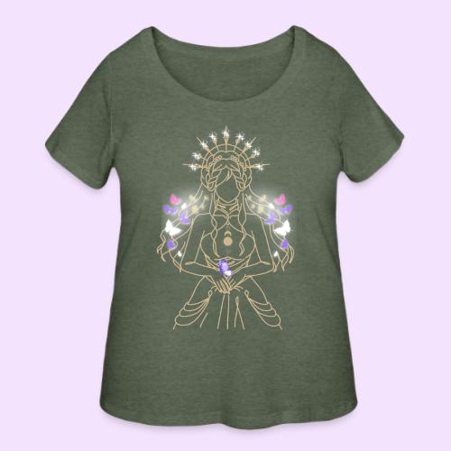 Ancient Butterfly Goddess - Fairytale Design - Women's Curvy T-Shirt