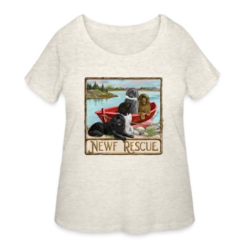 NCA Newfoundland Dog Rescue Gear - Women's Curvy T-Shirt