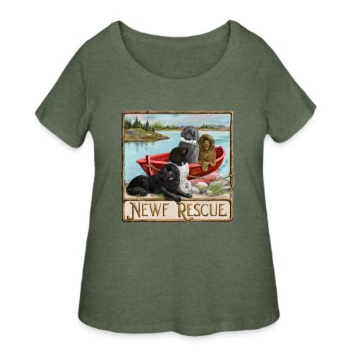 NCA Newfoundland Dog Rescue Gear - Women's Curvy T-Shirt