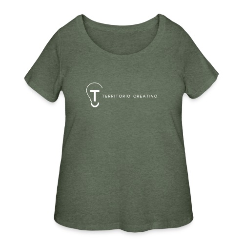 TC logo White - Women's Curvy T-Shirt