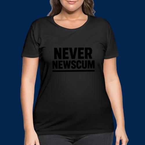 Never Newscum Design - Trump-Inspired Meme Apparel - Women's Curvy T-Shirt