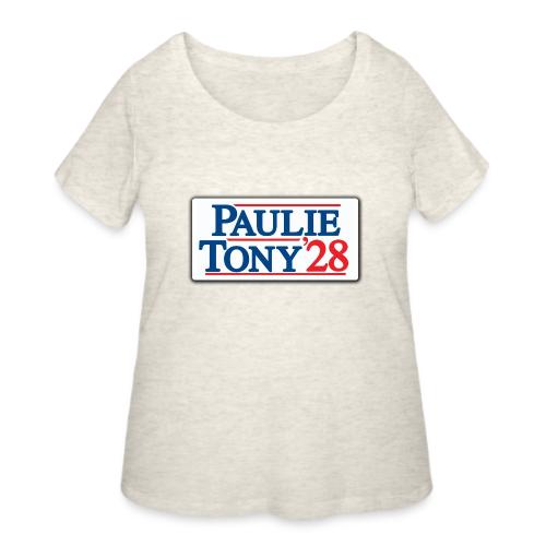 Paulie and Tony for Co-President 2028 - Women's Curvy T-Shirt