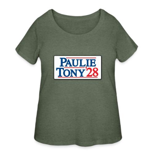 Paulie and Tony for Co-President 2028 - Women's Curvy T-Shirt